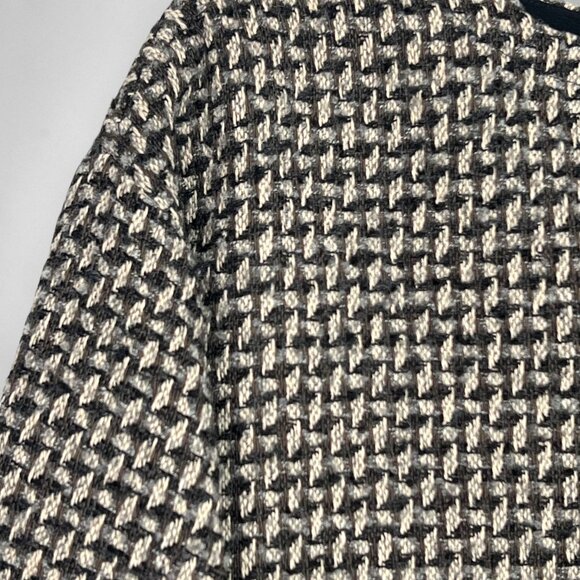 ATELIER CAMILLE 2 Houndstooth Top Black & White Long Sleeve Anthropologie - Picture 4 of 5